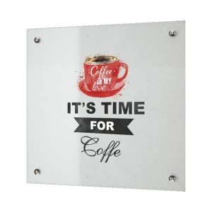 90701090 Защитный экран Borntoprint time coffee 50x50x0.4 см закаленное стекло цвет прозрачный STLM-0345029