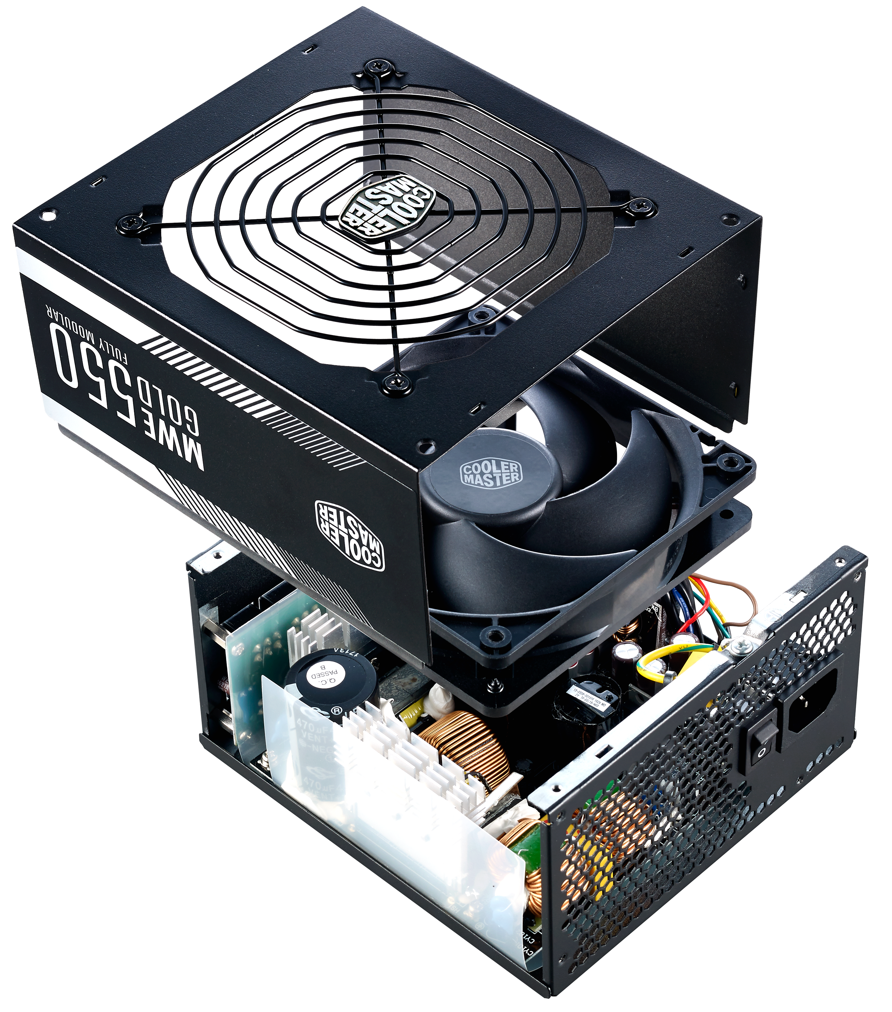 MPY-5501-AFAAG-EU Power supply mwe gold 550, atx, 120mm, 8xsata, 2xpci-e(6+2), apfc, 80+ gold Cooler Master Santreyd  - Вид №10