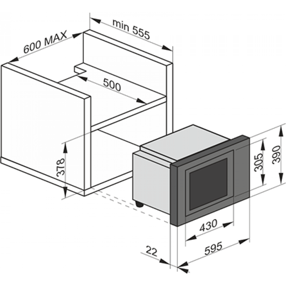 8168266 Встраиваемая микроволновая печь Kaiser EM 2545 AD черный STDN-0006052 - Вид №8