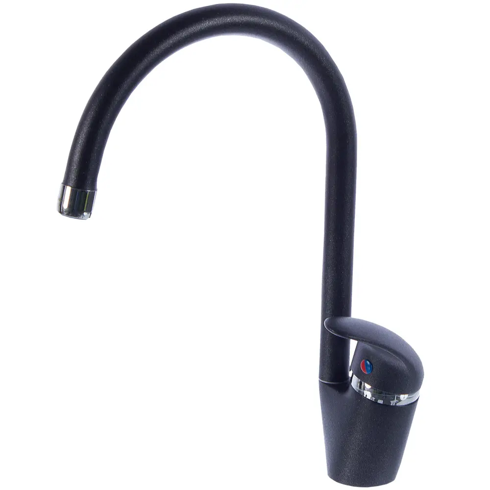 Смеситель для кухни Paini Sicily 31.5 см цвет чёрный гранит STLM-2064235 - Вид №1