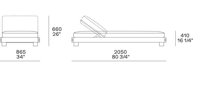 Шезлонг с деревянным основанием Poliform Ketch ARCH-00030964 - Вид №2