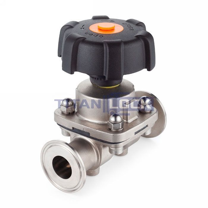 Мембранный клапан нерж.316 типа clamp-clamp, DN20 DIN TL20DVCLSS TITAN LOCK 