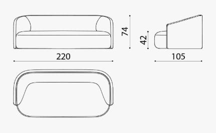 2-местный тканевый диван True Design SIBYLLA ARCH-00087085 - Вид №4