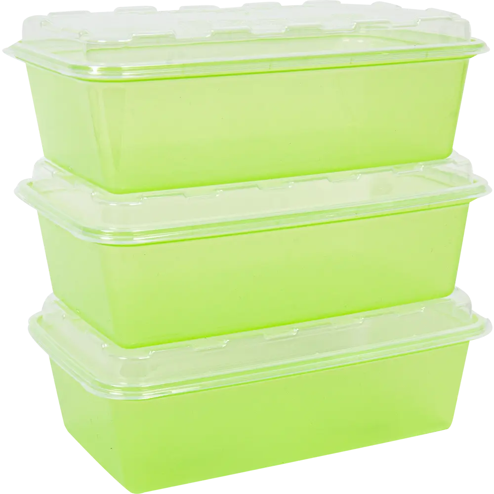 Набор контейнеров для заморозки Zip 0.9 л цвет зелёный BEROSSI STLM-2011966