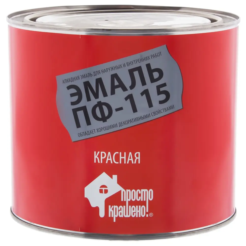Эмаль ПФ-115 Простокрашено цвет красный 1.9 кг 13315474 STLM-2035340  - Вид №1