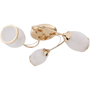 Люстра Эвита 3xE27x60 Вт, металл/стекло, цвет золото/белый