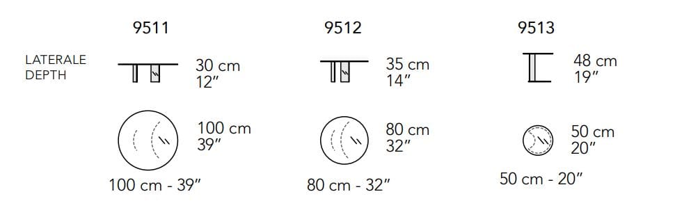 Низкий круглый журнальный столик из закаленного стекла NICOLINE BERGER ARCH-00031869 - Вид №3