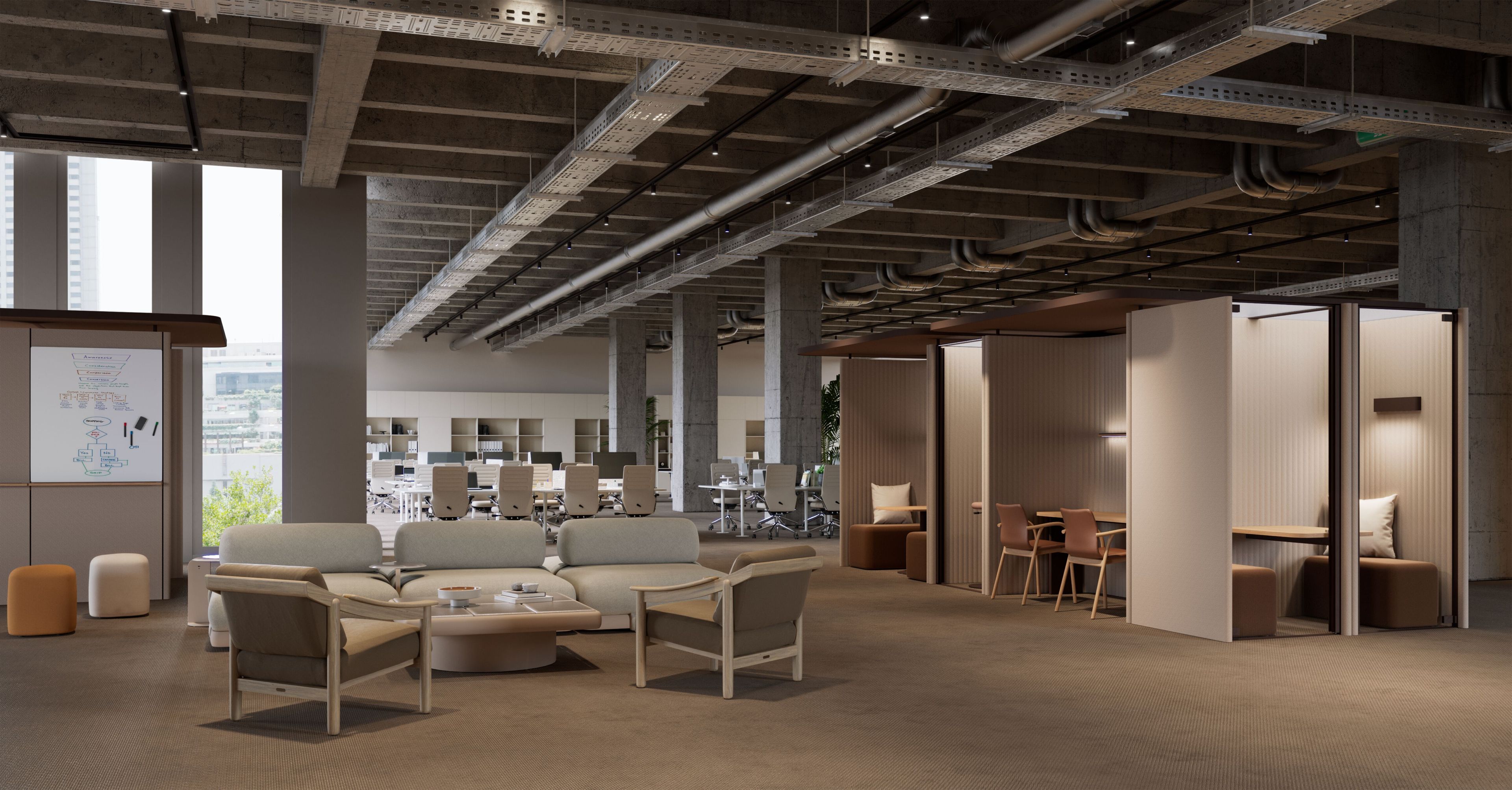 Одноместная акустическая офисная кабина со столом Kettal Pi ARCH-00132037 - Вид №2