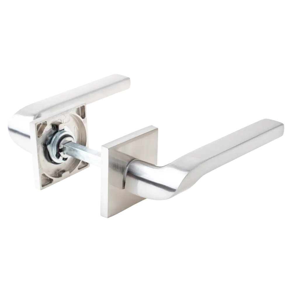 Дверная ручка на розетке Armex H-30173-A без запирания цвет никель STLM-2081367