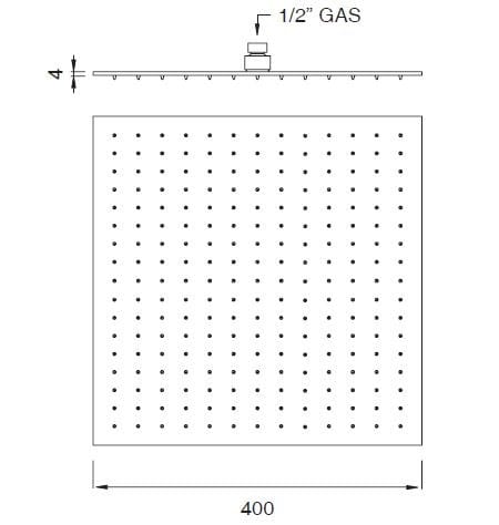 Квадратная регулируемая душевая головка из нержавеющей стали CEADESIGN FREE IDEAS ARCH-00094819