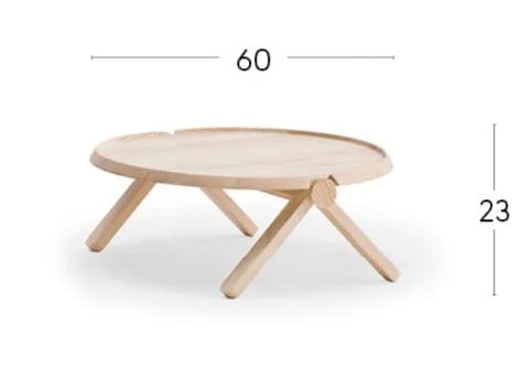 Низкий круглый журнальный столик из ясеня Billiani Lilliput ARCH-00026609 - Вид №5