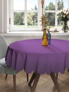 90787155 Скатерть на стол "Фиолетовый блеск" круглая, 150х150 см, цвет фиолетовый STLM-0381515 JOYARTY