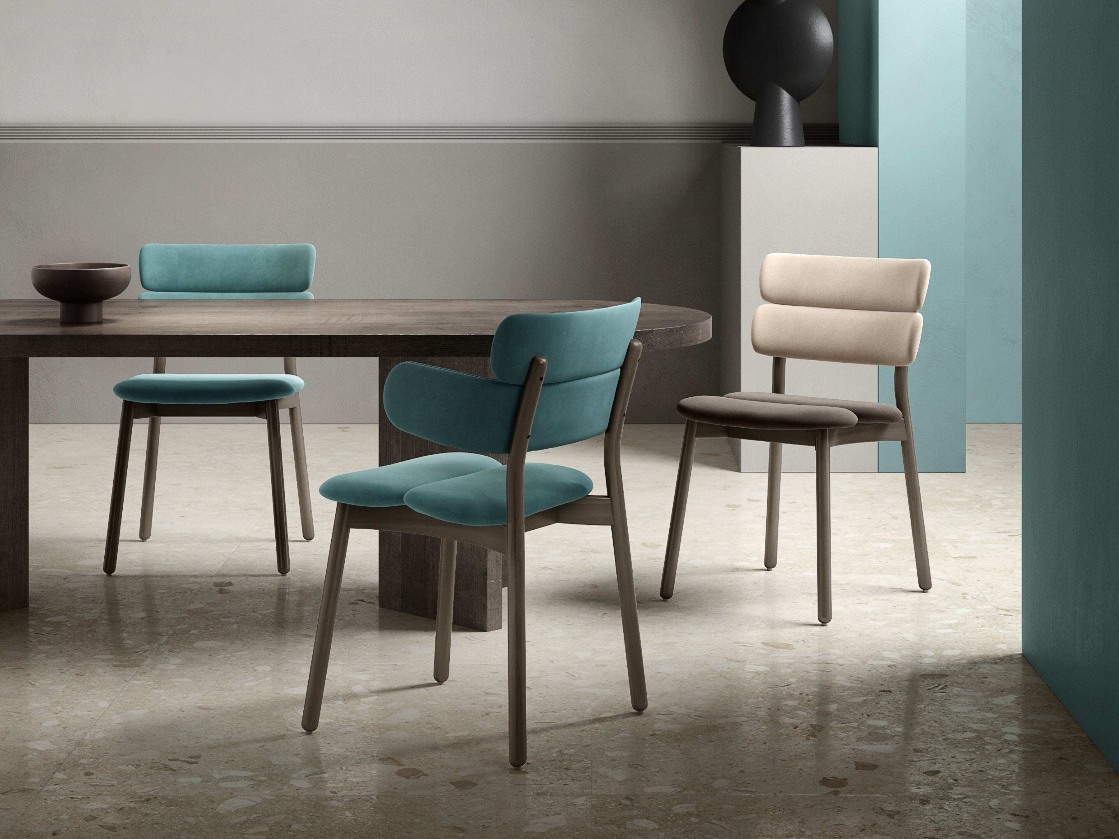 Тканевый мягкий стул с деревянной основой Innova Imbottiti Bands ARCH-00051711 - Вид №4