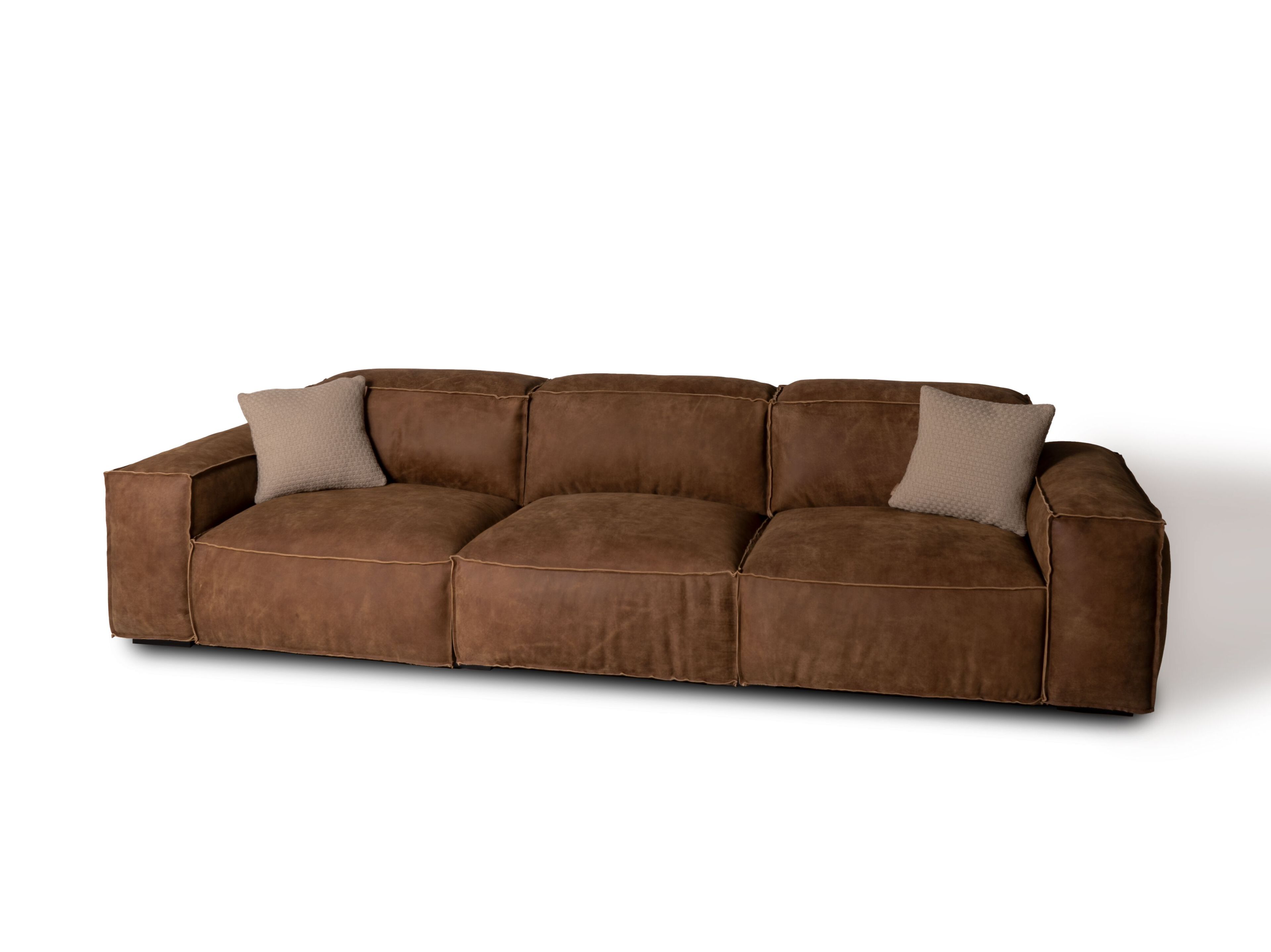 3-местный кожаный диван Mantellassi 1926 Placido ARCH-00138894