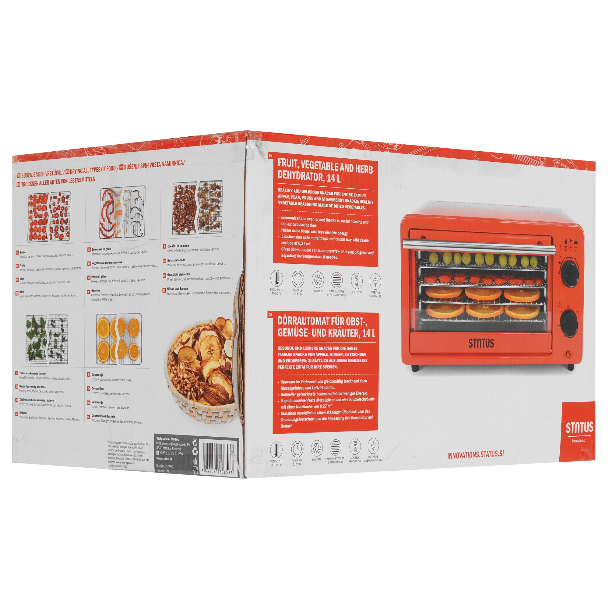 9908386 Сушилка для овощей и фруктов STATUS 6600151 красный STDN-0110996 - Вид №9