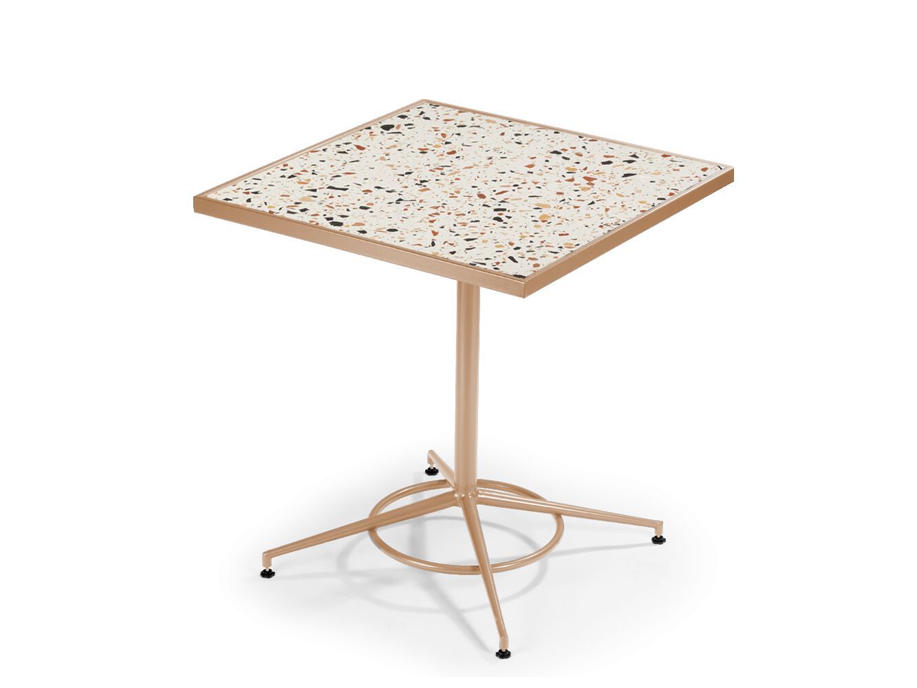 Квадратный стол из венецианского терраццо и металла Mambo Unlimited Ideas PRAGA ARCH-00125734