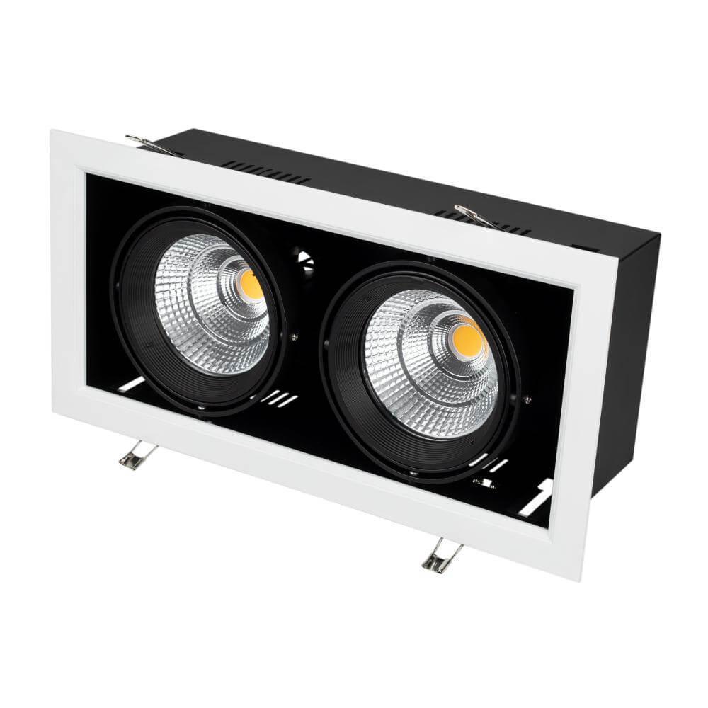 028863 Встраиваемый светодиодный светильник -S375x190-2x25W Warm3000 Arlight CL-Kardan