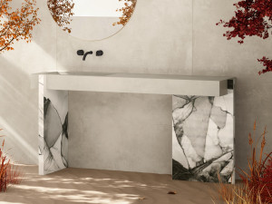 Прямоугольная раковина из керамогранита