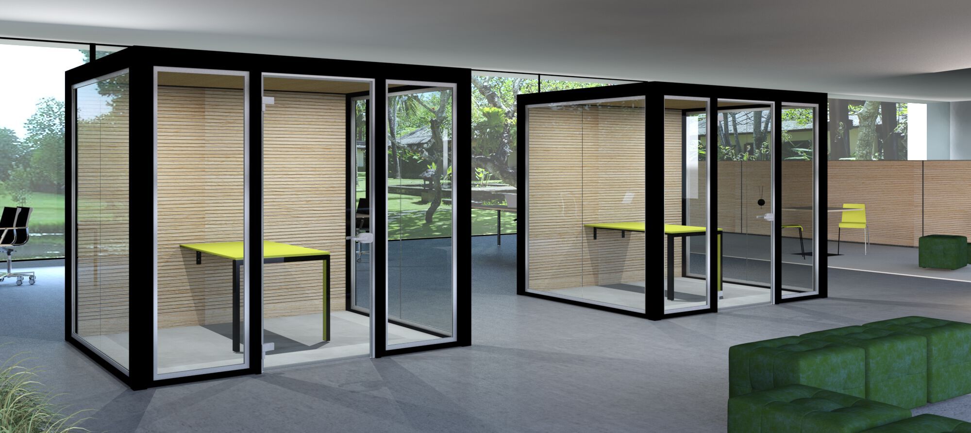 Многосторонняя акустическая офисная кабина со встроенным освещением Stefani Acoustic BOX ARCH-00151810 - Вид №5