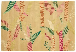 Ligne Roset Прямоугольный шерстяной коврик с цветами Jungle
