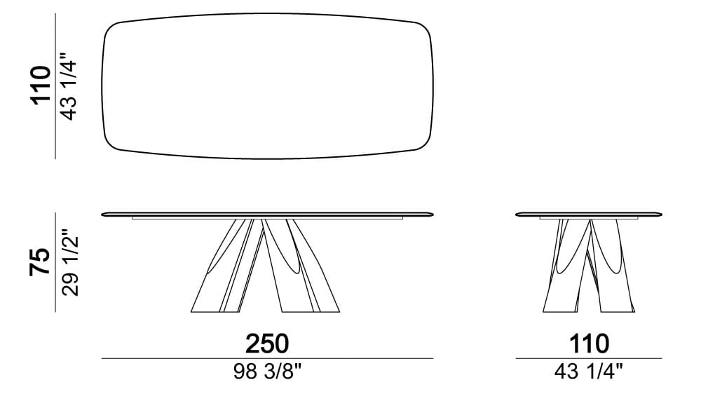 Мраморный стол для гостиной Dark Emperador Arketipo PRINCE ARCH-00034099 - Вид №2