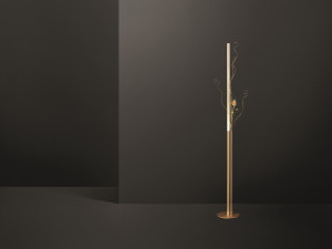 Батарея приведенная в действие металлическая светодиодная напольная лампа с диммером