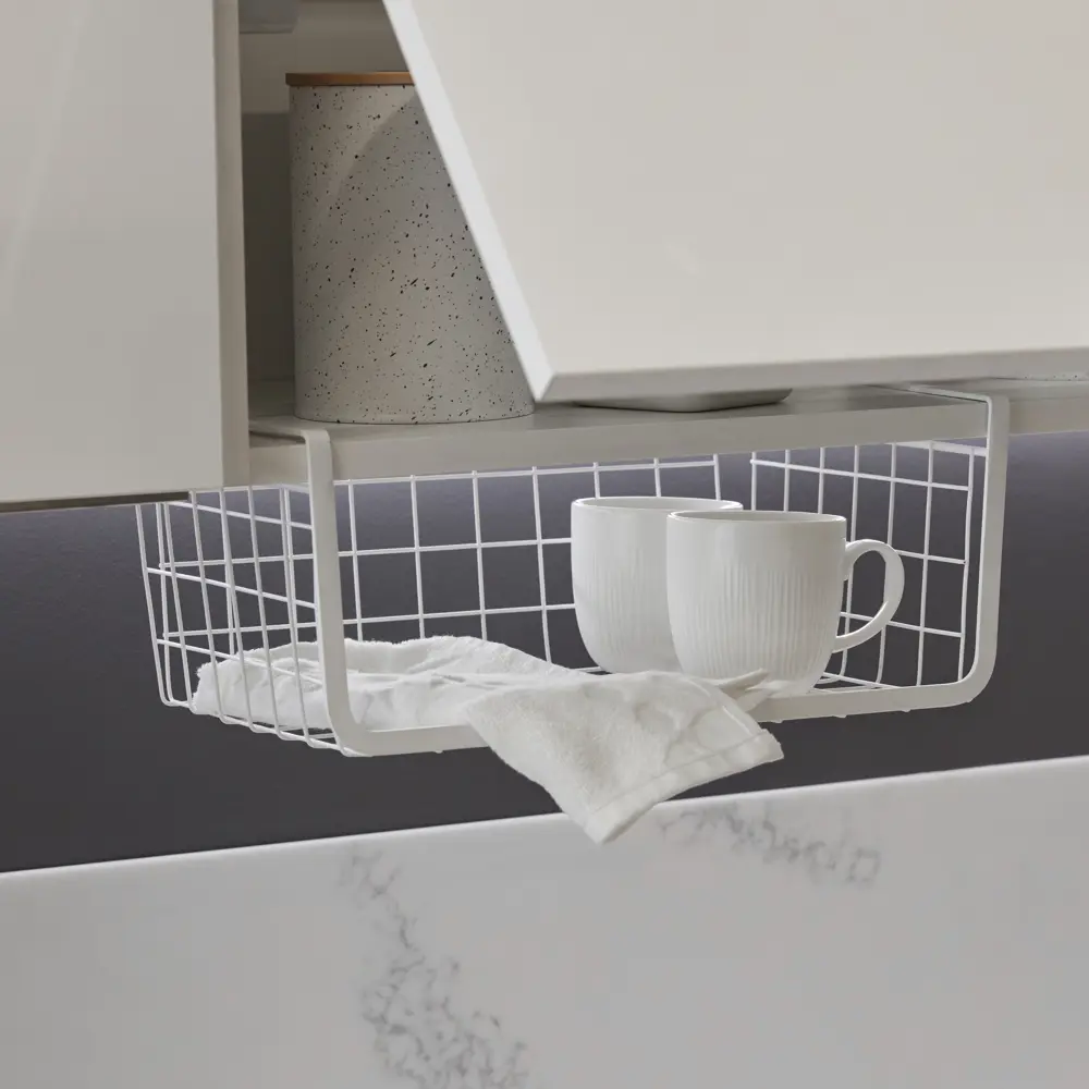 Держатель для посуды KONSENSA 36x14.5x25 см сталь цвет белый STLM-2135810 - Вид №1