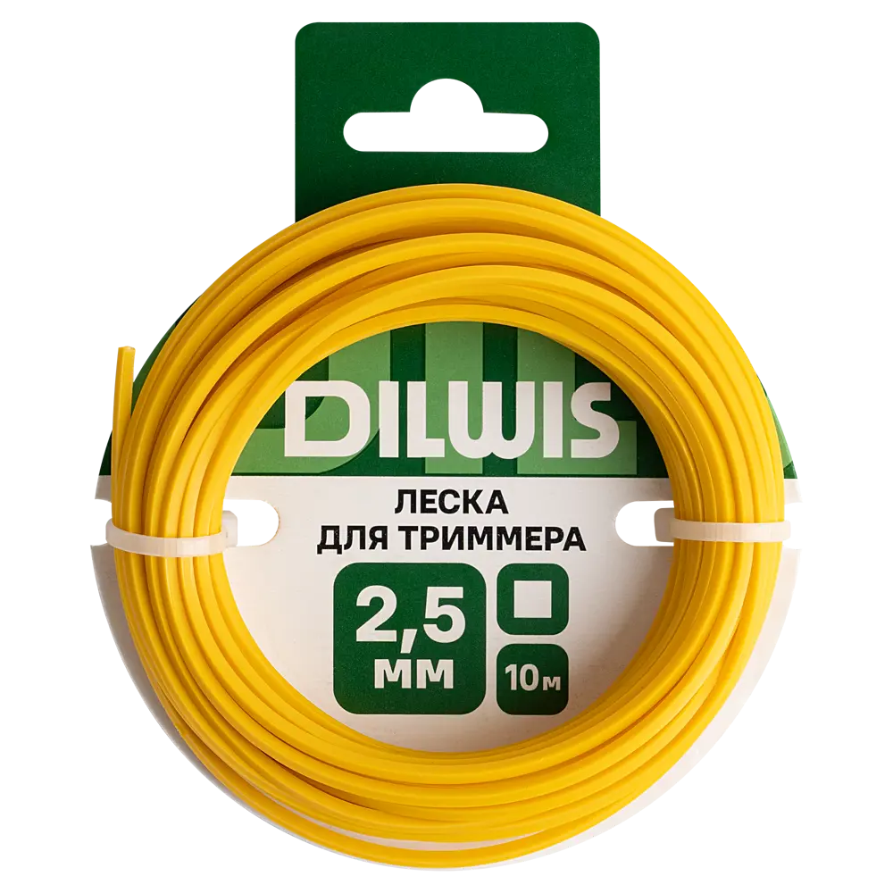 Леска DILWIS 2.5 мм 10 м квадратная цвет желтый STLM-2129981