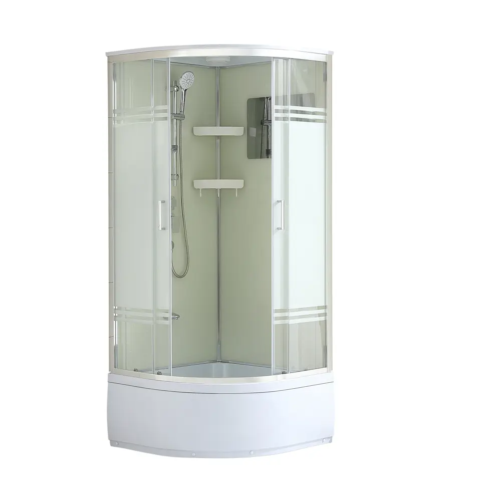 Душевая кабина Sensea Aurora 1/4 круга высокий поддон 90х90 см STLM-2203094