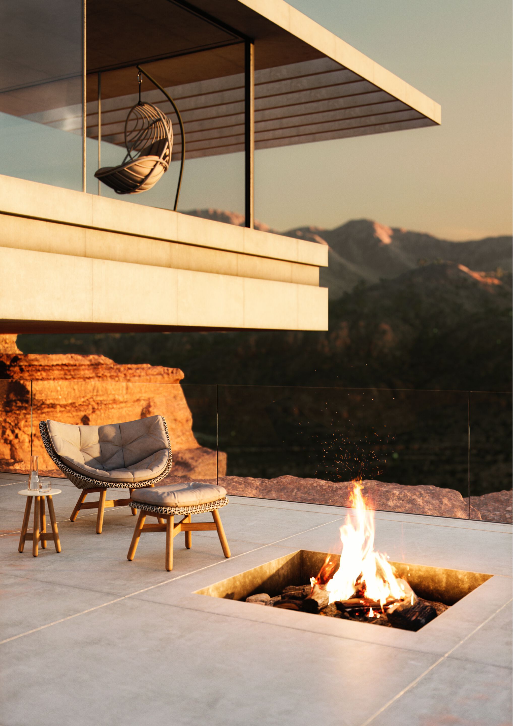 1 место качалка из ткани DEDON KIDA ARCH-00091173 - Вид №4