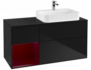 Villeroy&Boch Тумба под раковину Прямоугольная версия F392HBPH Finion Glossy Black Lacquer