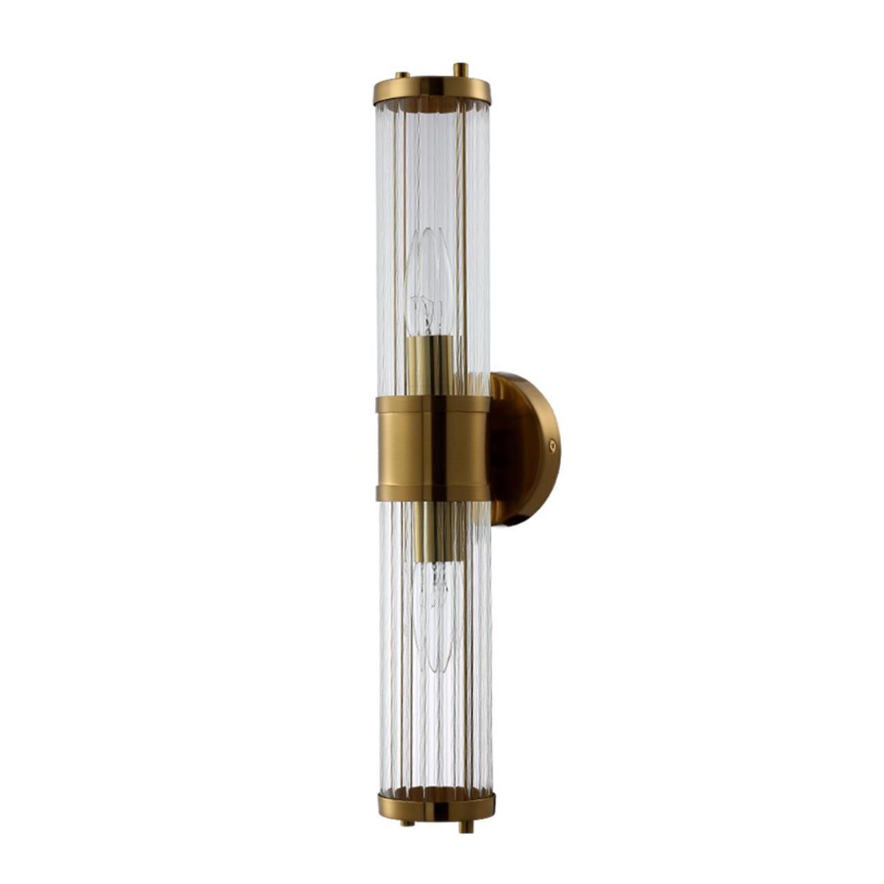 90159314 Настенный светильник SANCHO SANCHO AP2 BRASS цвет прозрачный STLM-0120057 CRYSTAL LUX