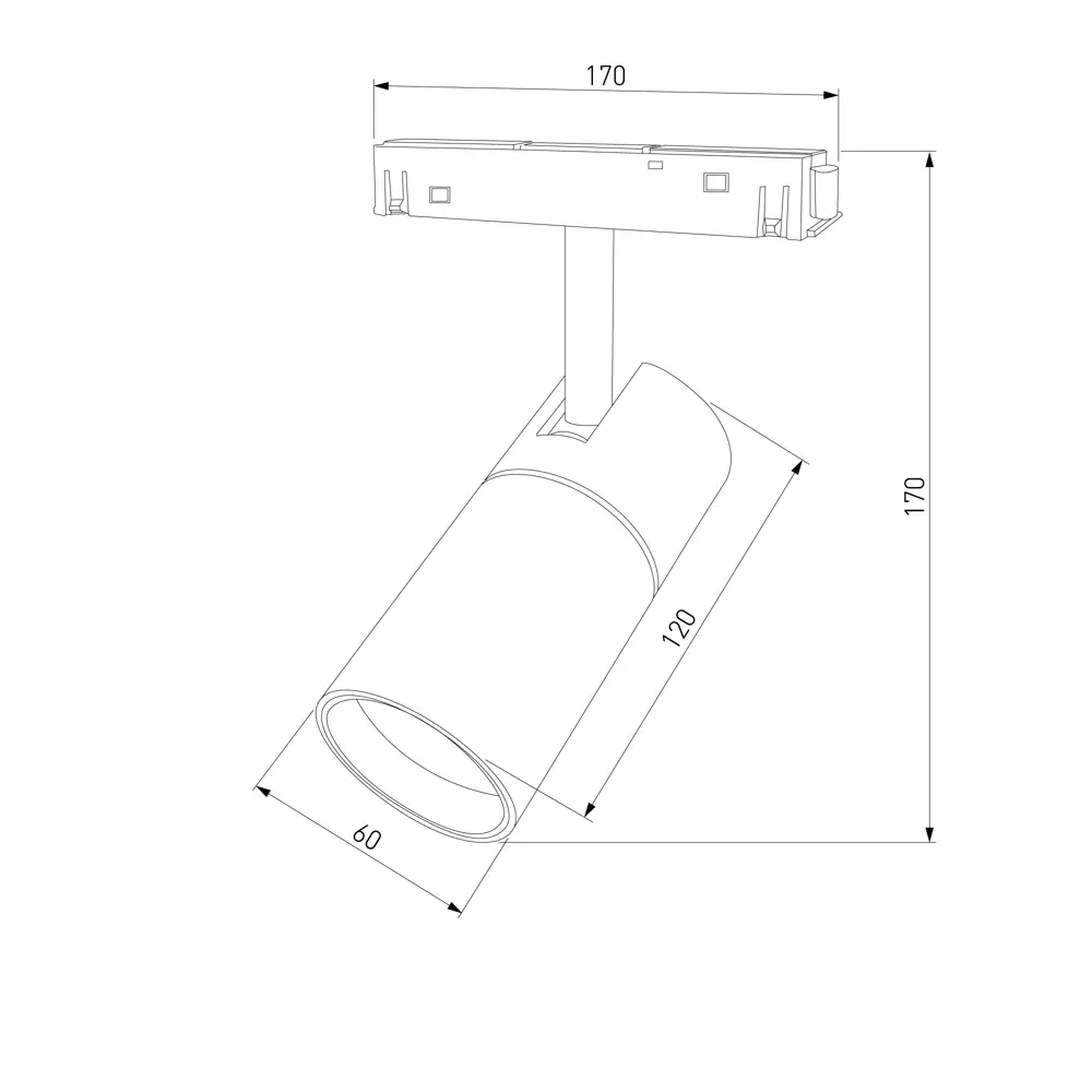 Трековый светильник Elektrostandard Slim Magnetic магнитный 12 Вт 4200 K 4 м² цвет черный 85069926 STLM-2206948  - Вид №3