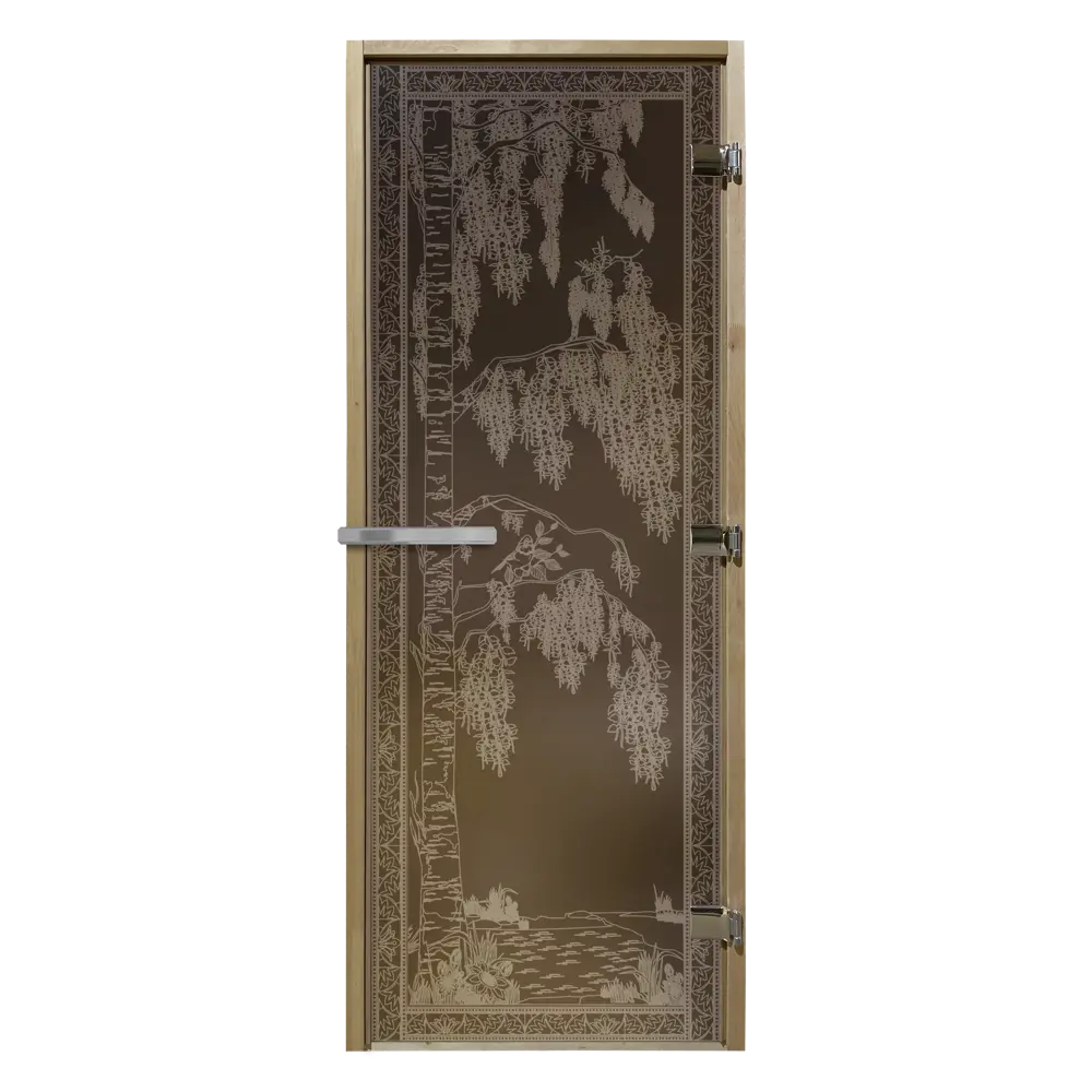 90376318 Дверь для бани стеклянная бронзовый Doorwood Березка 190x70см STLM-0205557