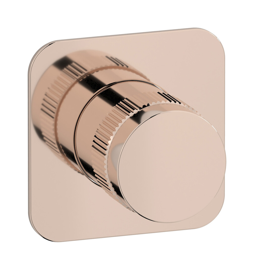 Комплект внешних частей настенного прогрессивного смесителя на 1 потребителя. WE ARE IB rx300rs Rose Gold Reflex