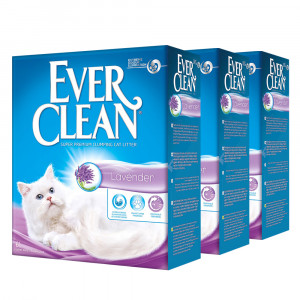 ПР0032245*3 Наполнитель для кошачьего туалета Lavander комкующийся с ароматом лаванды 6л (упаковка - 3 шт) EVER CLEAN