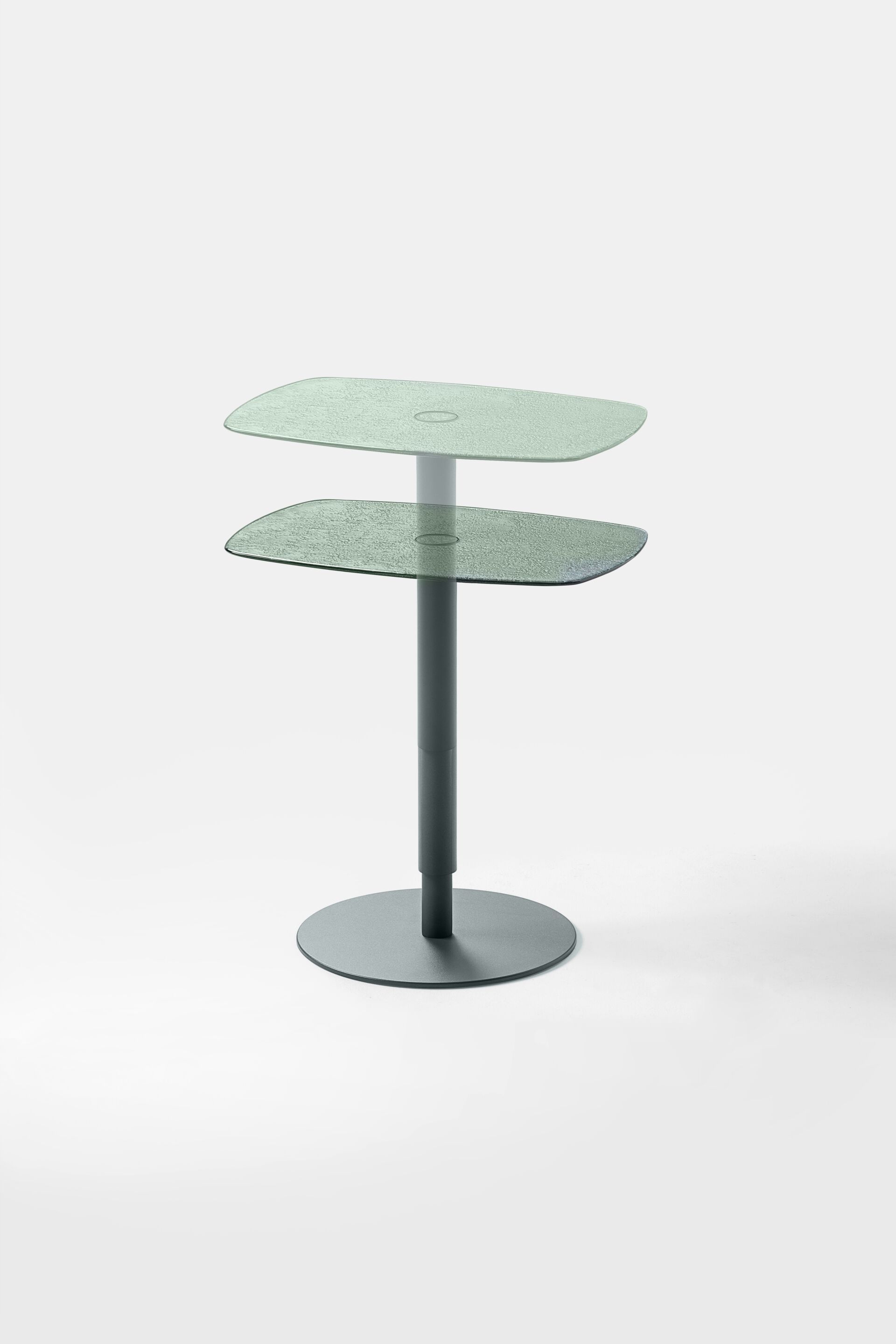 Журнальный столик с регулируемой высотой из стали и стекла Kastel Kobi ARCH-00052038 - Вид №1