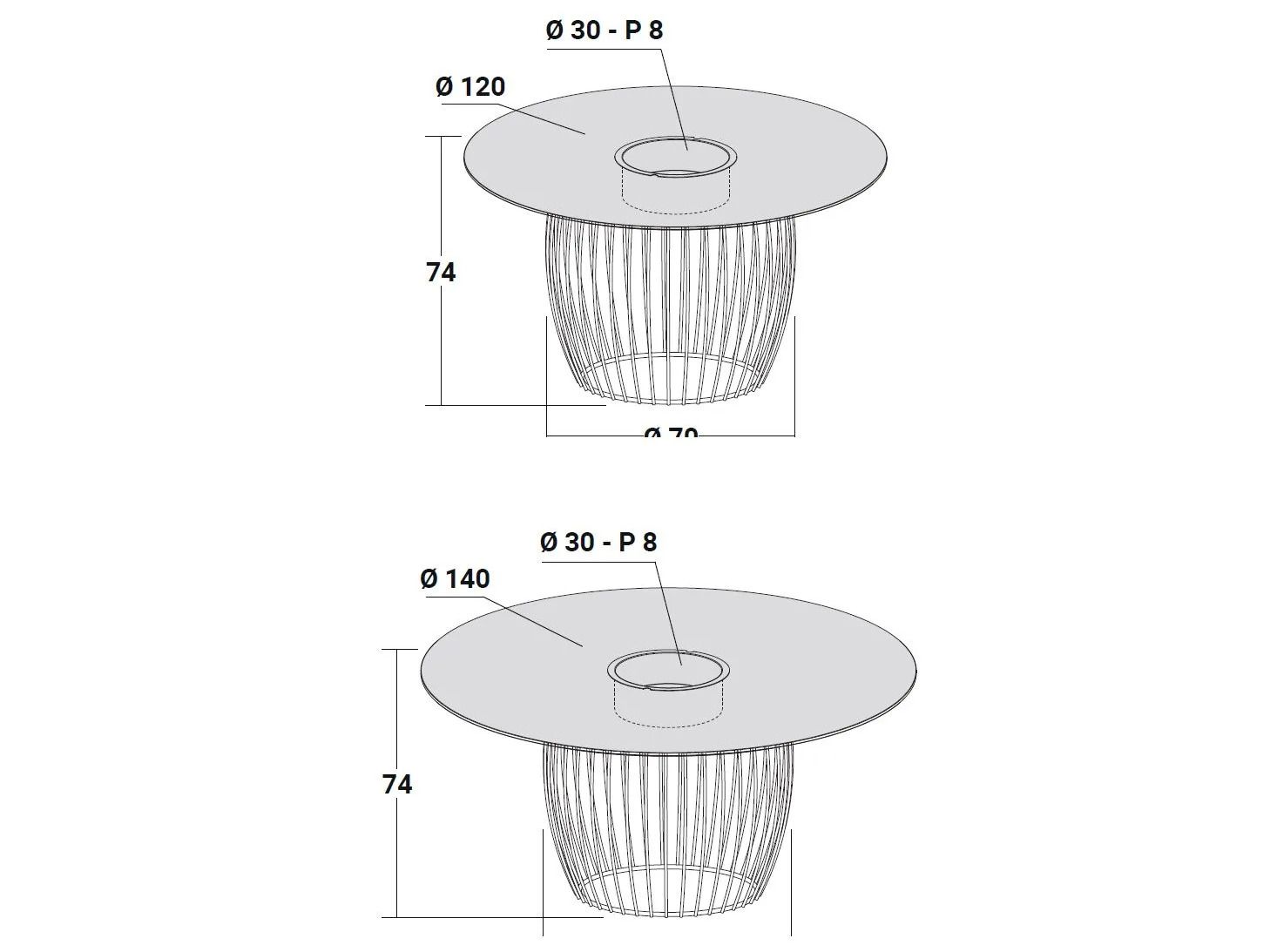 Круглый металлический стол Natevo Атолл ARCH-00109993 - Вид №5