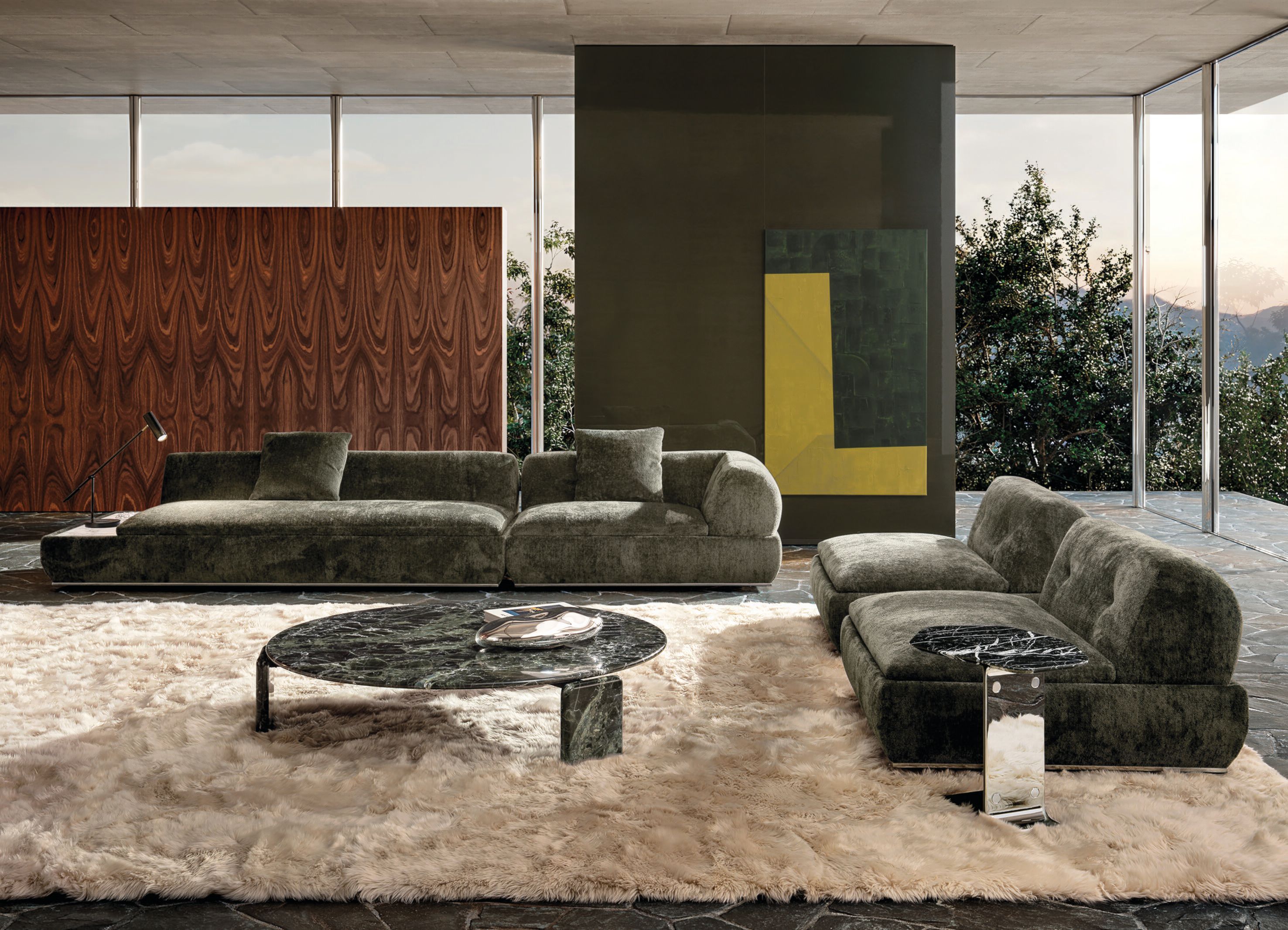 Секционный диван из ткани Minotti Supermoon ARCH-00101155 - Вид №13