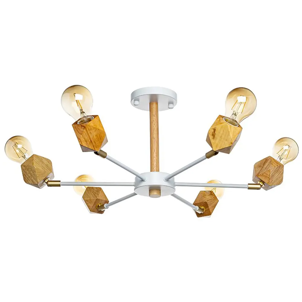 Люстра потолочная Lamplandia Woodland L1469, 6 ламп, 20 м², цвет белый STLM-2095057 - Вид №8