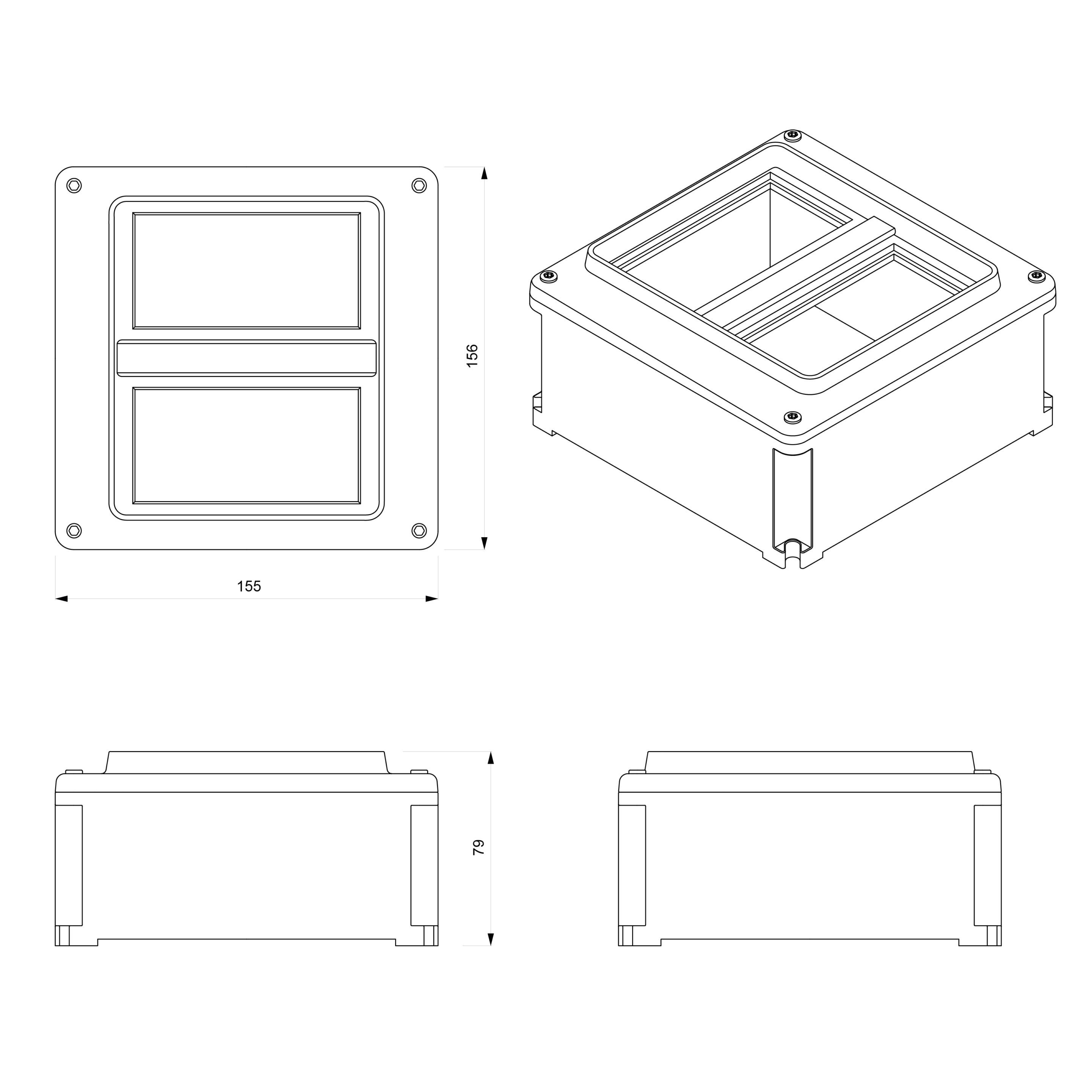 Окрашенная алюминиевая электрическая коробка Genuit Corten ARCH-00123536 - Вид №13