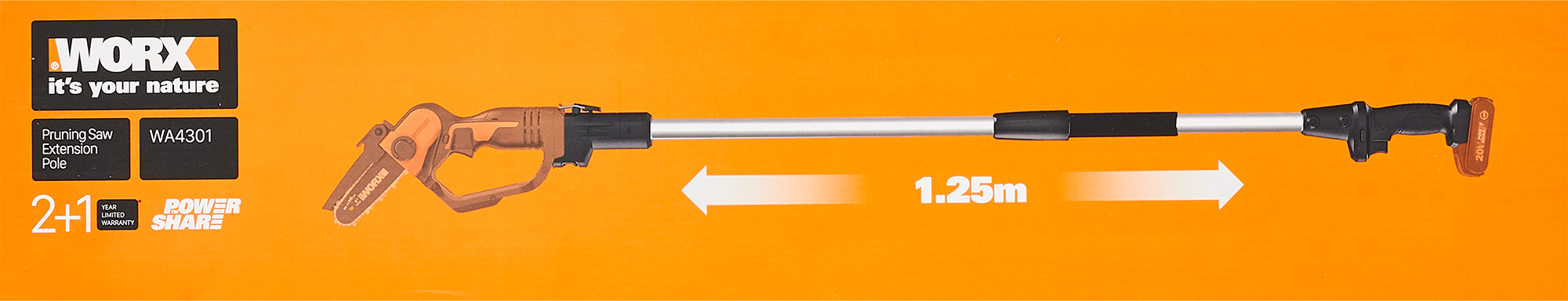 83084953 Штанга удлинительная для пилы WP342E STLM-0038925 WORX  - Вид №2