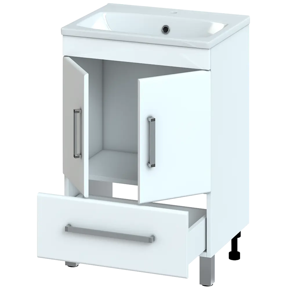 Тумба под раковину напольная Vigo Eggo 60 см цвет белый STLM-2019822 - Вид №2