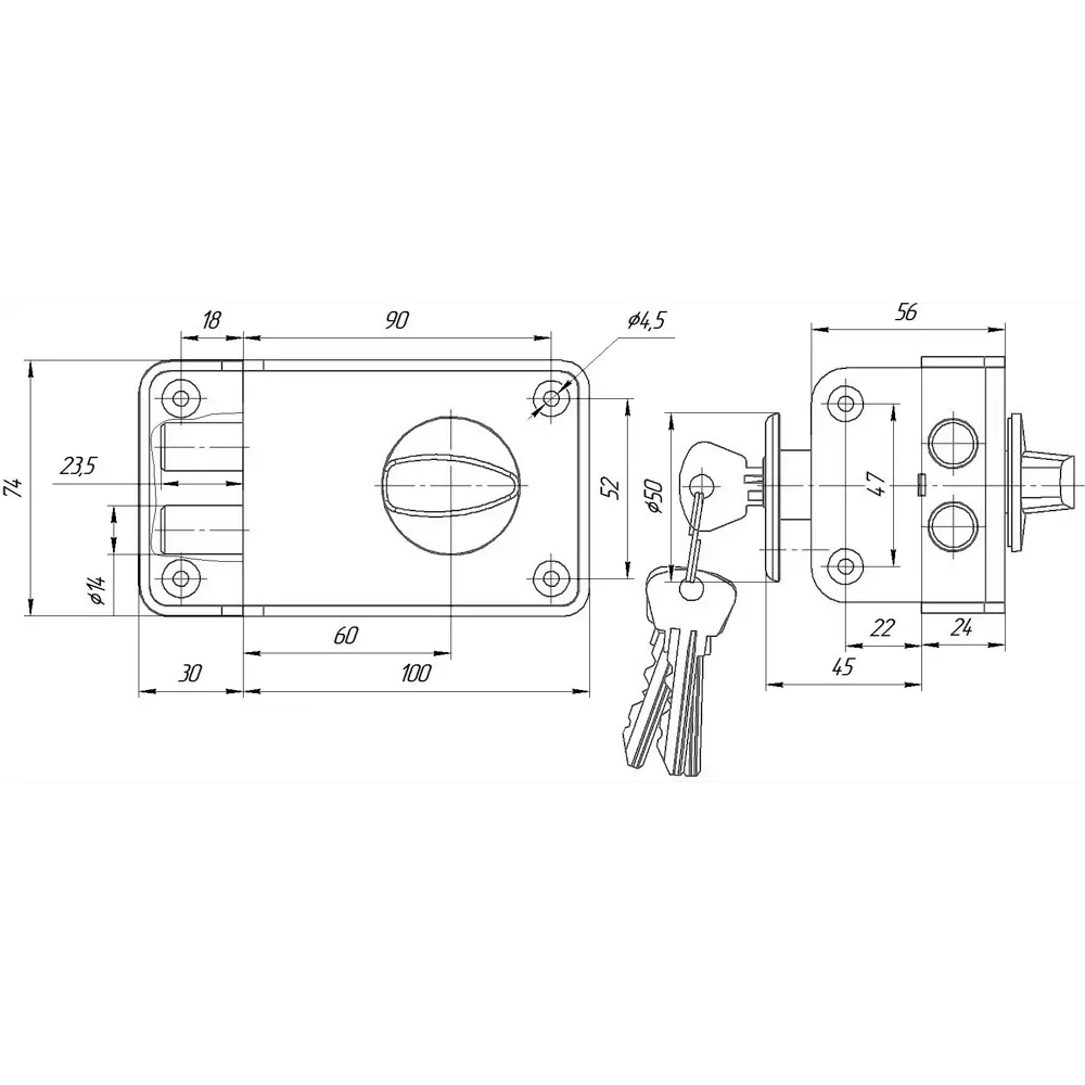 ЗЕНИТ Накладной замок RL 12Р с усиленной защитой 89057051 STLM-1547847 - Вид №7