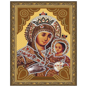 Алмазная мозаика с нанесенной рамкой 20х30 см Вифлеемская Божия Матерь (15 цветов) MOLLY
