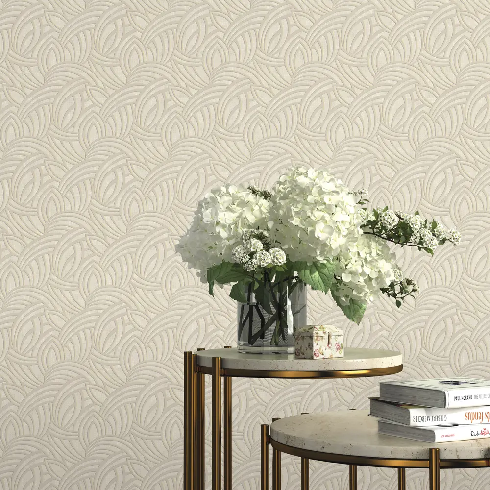 Обои флизелиновые Inspire Anna бежевые 1.06 м 968682 ANNA-WAVE STLM-2211506 - Вид №2