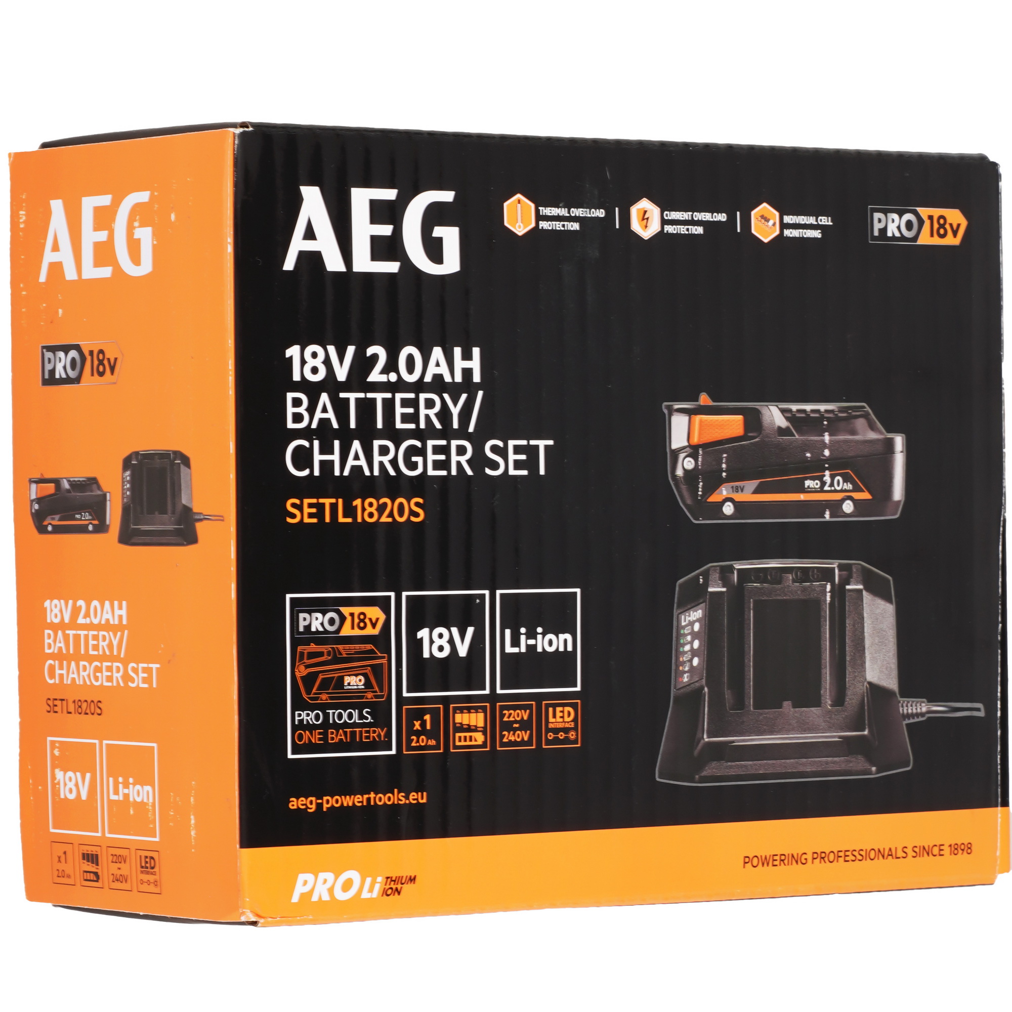 Аккумулятор и зарядное устройство AEG SET L1820S PRO 18V 5481003 STDN-0060908 - Вид №6