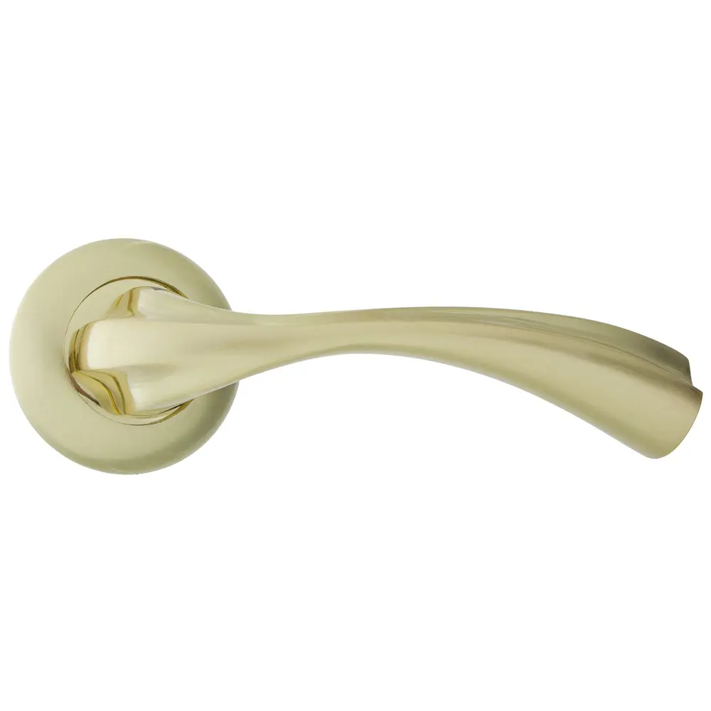 Ручки дверные на розетке Kerron DR7170, ЦАМ, цвет матовое золото STLM-2146566