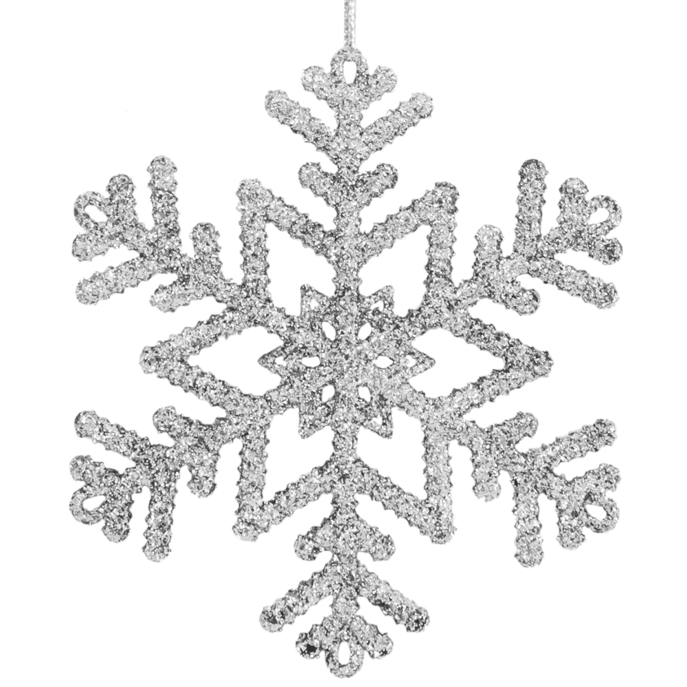 85156524 Елочная игрушка «Снежинка» 10 см серебряный STLM-1404951 Santreyd  - Вид №1