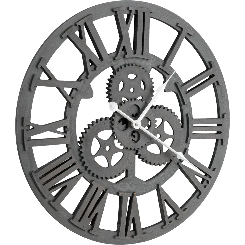 Часы настенные круглые 45 см чёрные Atmosphera Retro STLM-2094110 - Вид №2